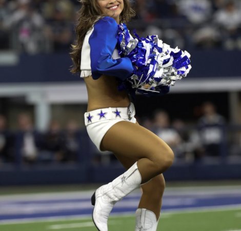 Dec 29, 2019; Arlington, Texas, USA;  Dallas Cowboys cheerleader performs during the game against the Washington Redskins at AT&T Stadium. Mandatory Credit: Kevin Jairaj-USA TODAY Sports