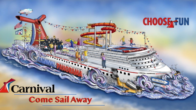 Î‘Ï€Î¿Ï„Î­Î»ÎµÏƒÎ¼Î± ÎµÎ¹ÎºÏŒÎ½Î±Ï‚ Î³Î¹Î± Carnival Cruise Line to Kick Off Year-Long Celebration of Arrival of New California-Based Carnival Panorama with Float in the 2019 Rose Parade on January 1