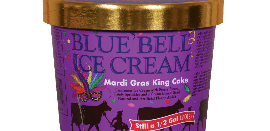 Mardi Gras King Cake Blue Bell Ice Cream